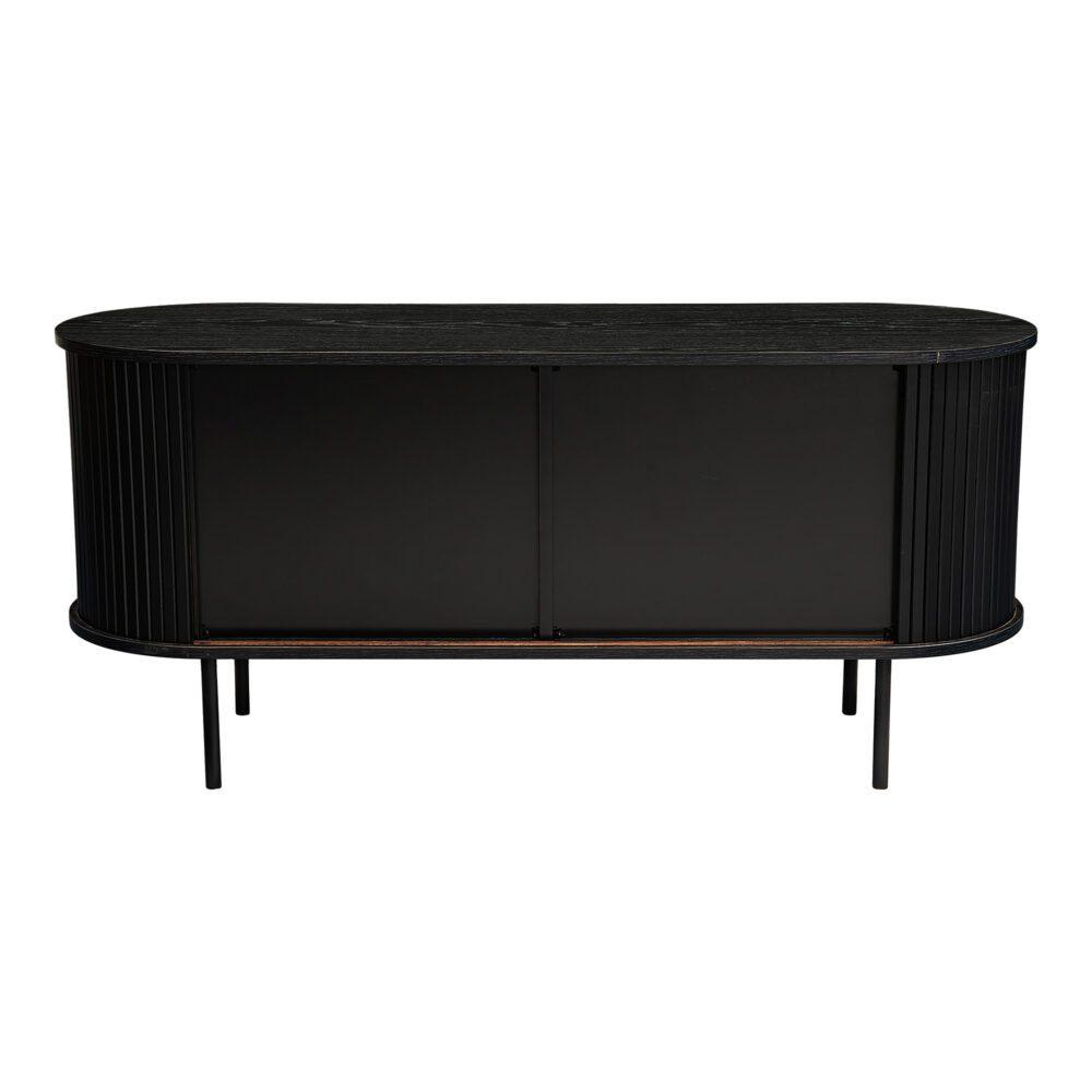 Buy Ribbed Black Sideboard with Sliding Doors discounted | Products On Sale Australia