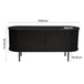 Buy Ribbed Black Sideboard with Sliding Doors discounted | Products On Sale Australia