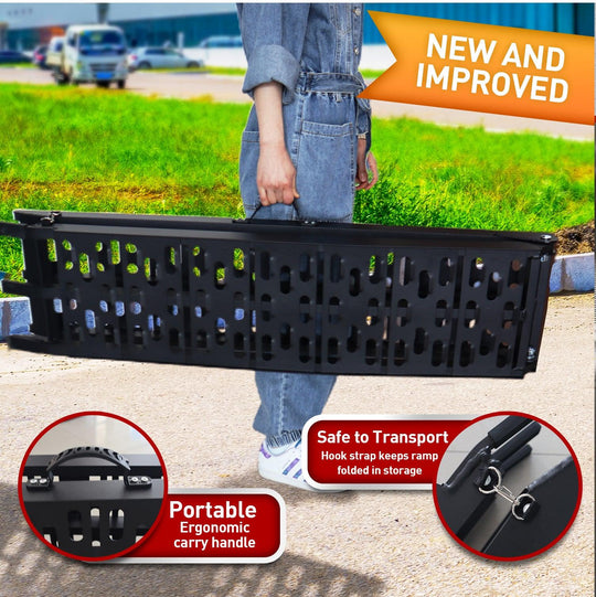 Buy Rigg Aluminium ATV Loading Ramp Foldable - Black discounted | Products On Sale Australia