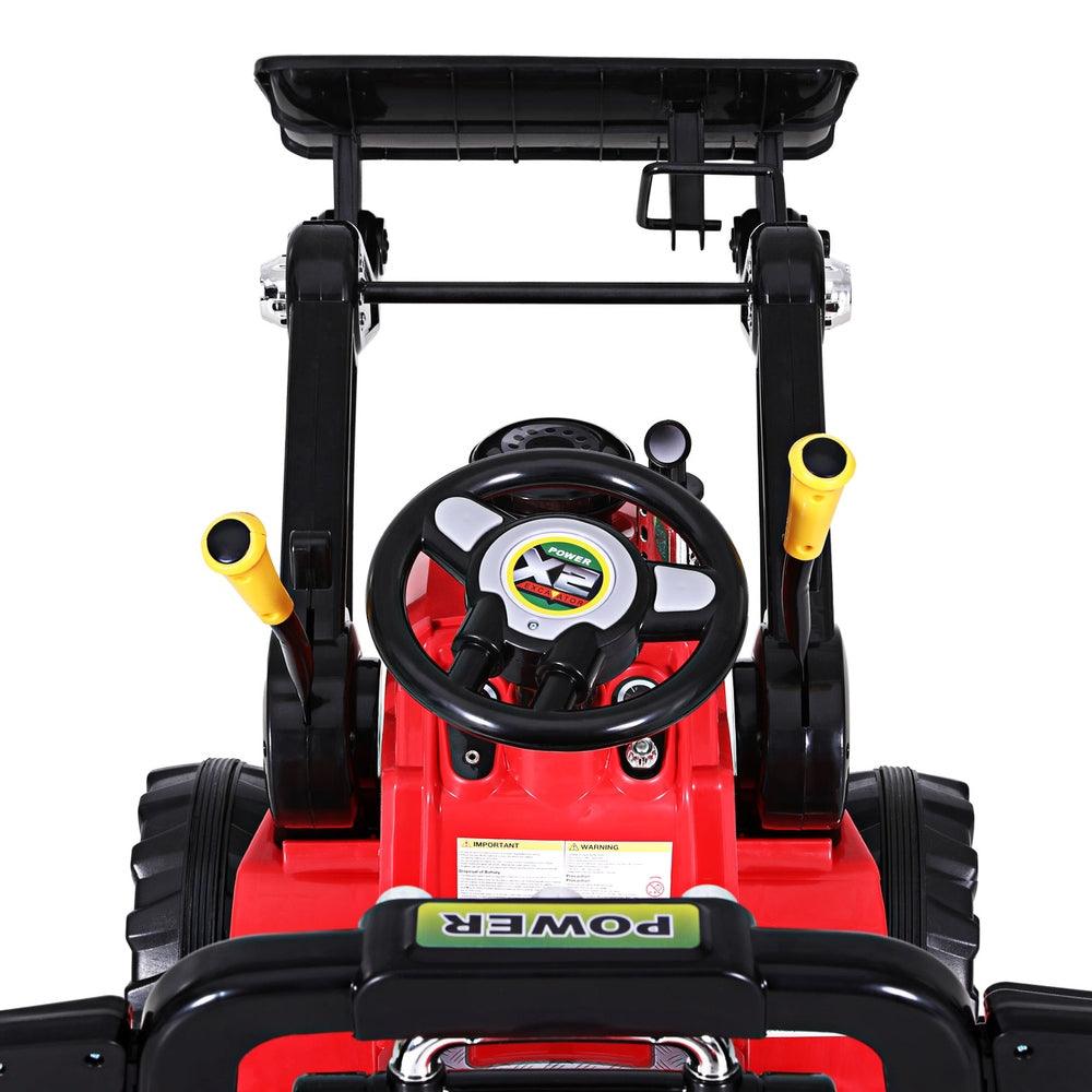 Buy Rigo Kids Electric Ride On Car Bulldozer Digger Loader Remote 6V Red discounted | Products On Sale Australia