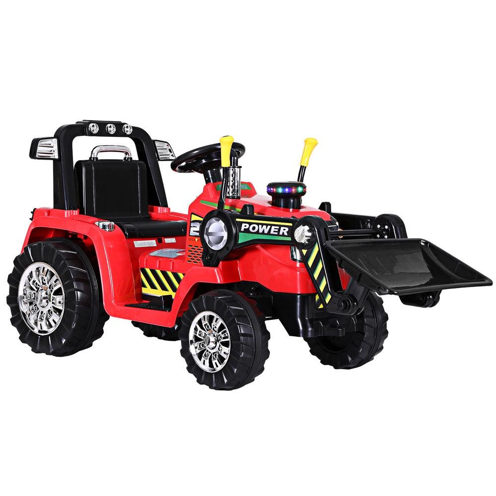 Buy Rigo Kids Electric Ride On Car Bulldozer Digger Loader Remote 6V Red discounted | Products On Sale Australia