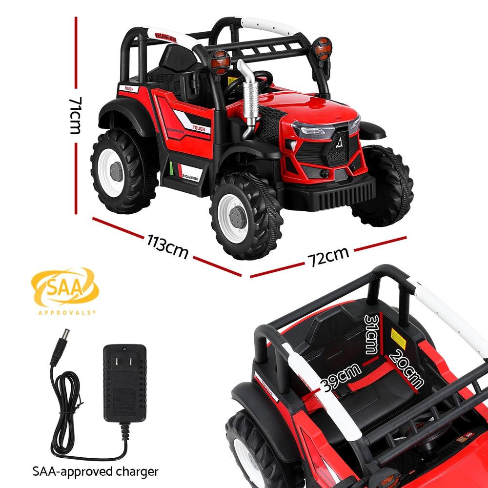 Buy Rigo Kids Electric Ride On Car Off Road Jeep Remote 12V Red discounted | Products On Sale Australia