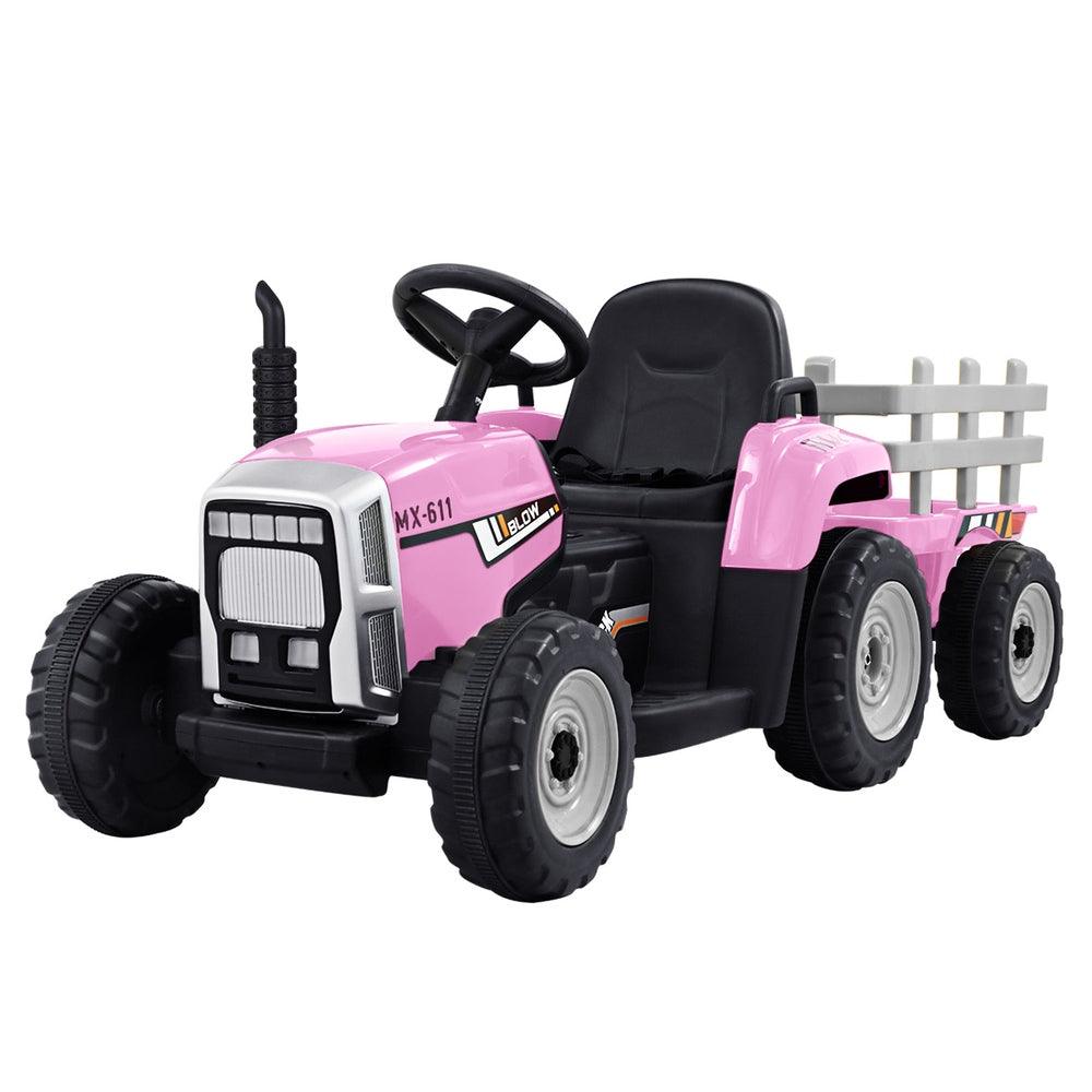 Buy Rigo Kids Electric Ride On Car Tractor Toy Cars 12V Pink discounted | Products On Sale Australia