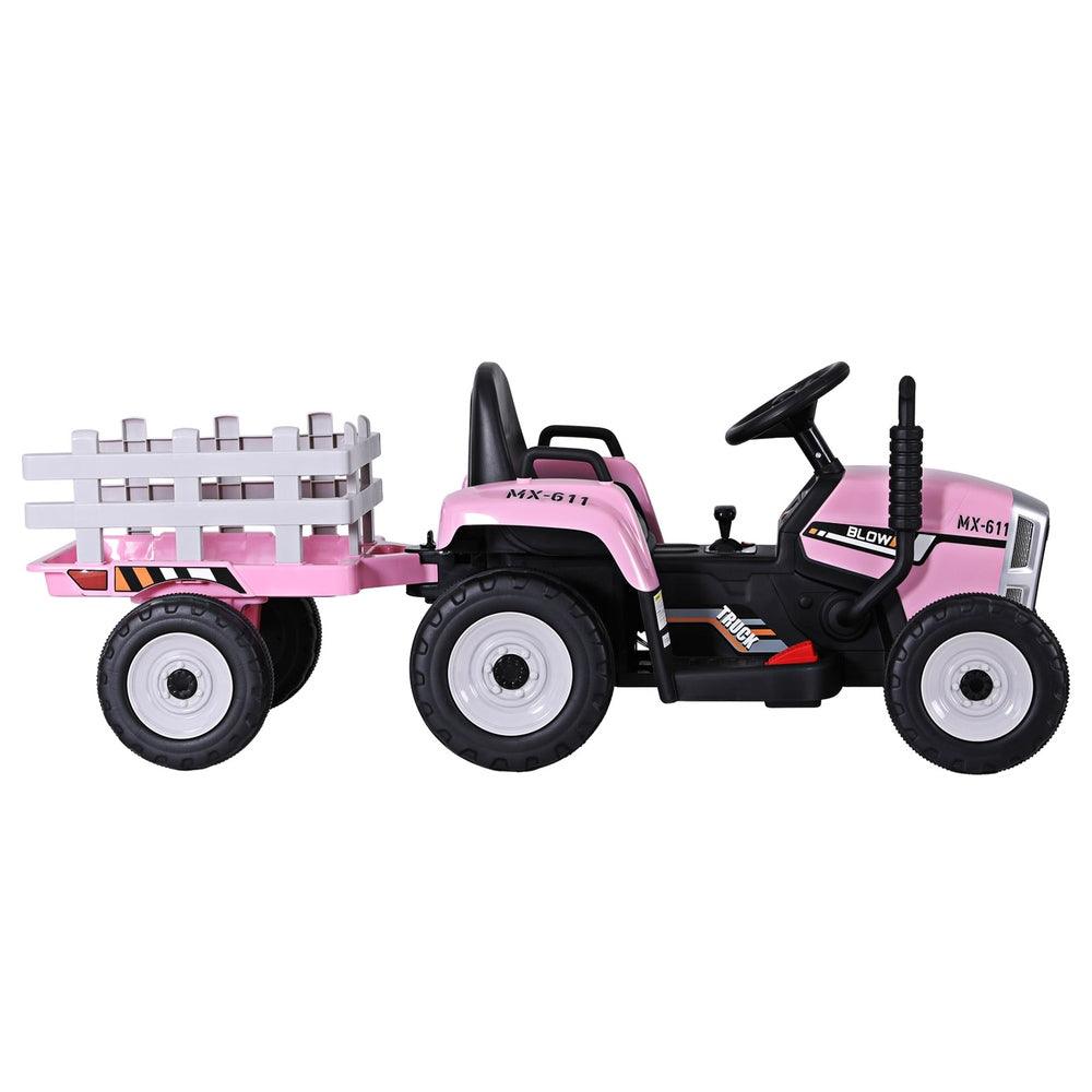 Buy Rigo Kids Electric Ride On Car Tractor Toy Cars 12V Pink discounted | Products On Sale Australia