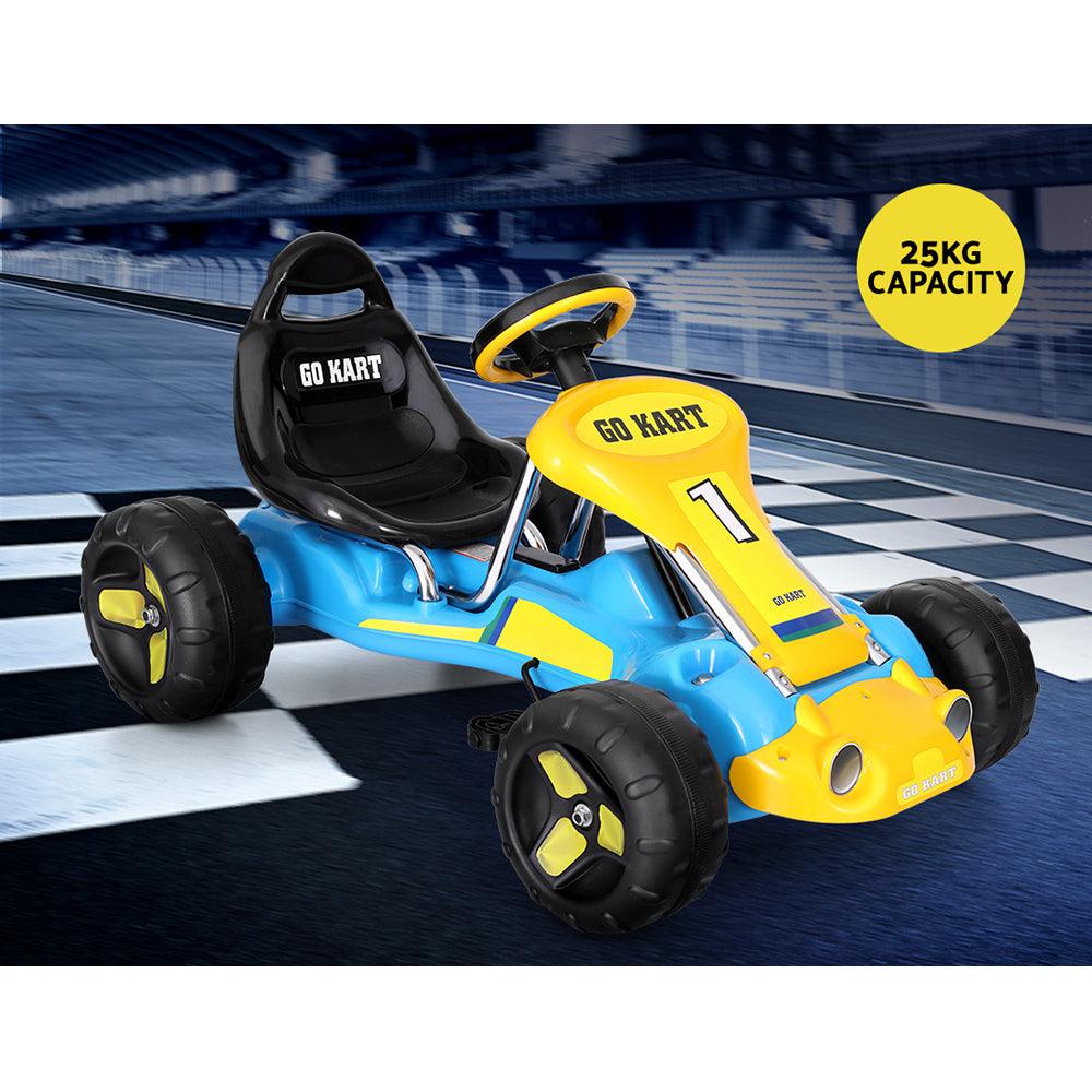 Rigo Kids Pedal Go Kart Ride On Toys Racing Car Plastic Tyre Blue Products On Sale Australia | Baby & Kids > Ride on Cars, Go-karts & Bikes Category