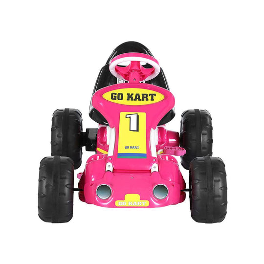 Buy Rigo Kids Pedal Go Kart Ride On Toys Racing Car Plastic Tyre Pink discounted | Products On Sale Australia