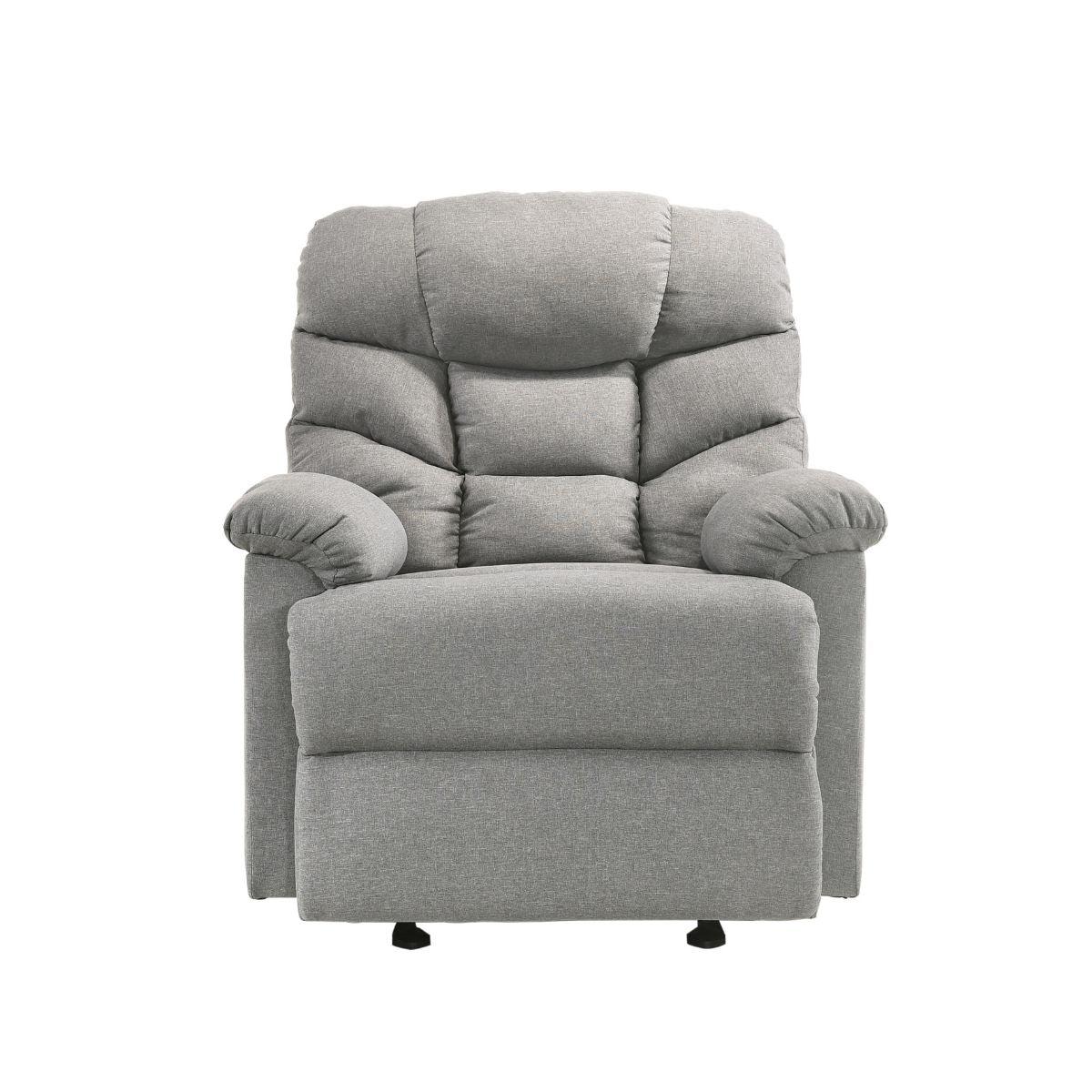 Buy Rocking Recliner Chair Swing Glider Light Grey Fabric discounted | Products On Sale Australia