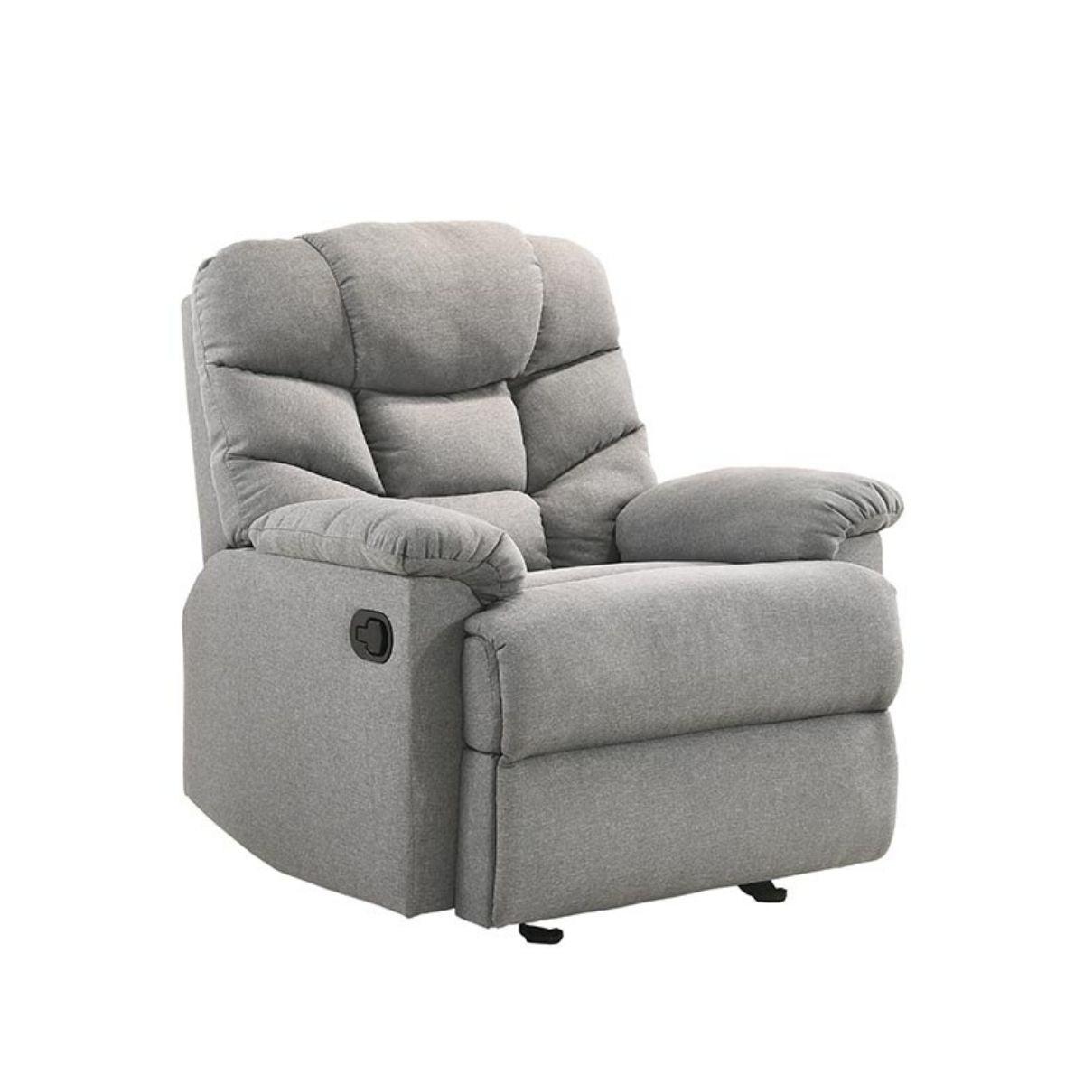 Buy Rocking Recliner Chair Swing Glider Light Grey Fabric discounted | Products On Sale Australia