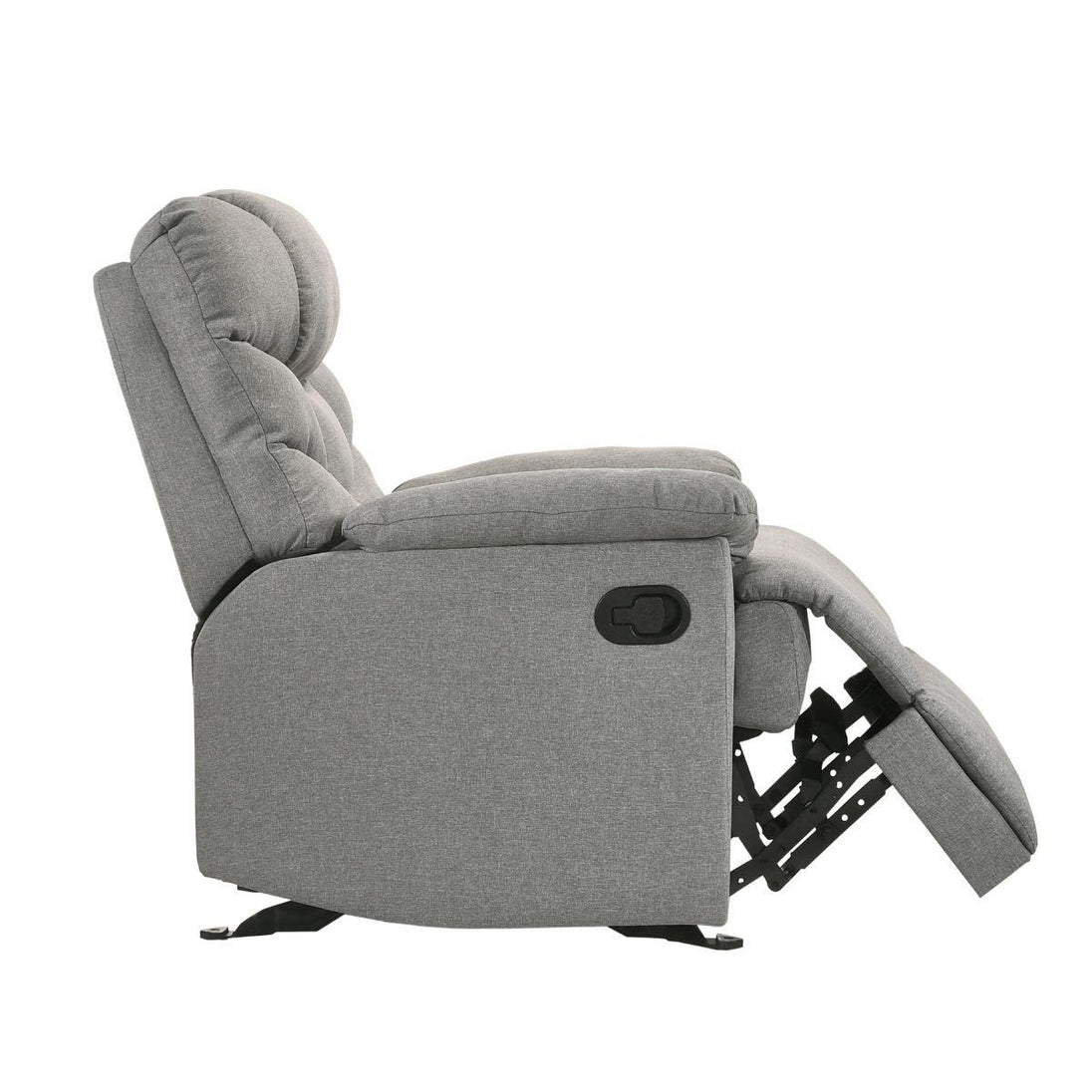 Buy Rocking Recliner Chair Swing Glider Light Grey Fabric discounted | Products On Sale Australia