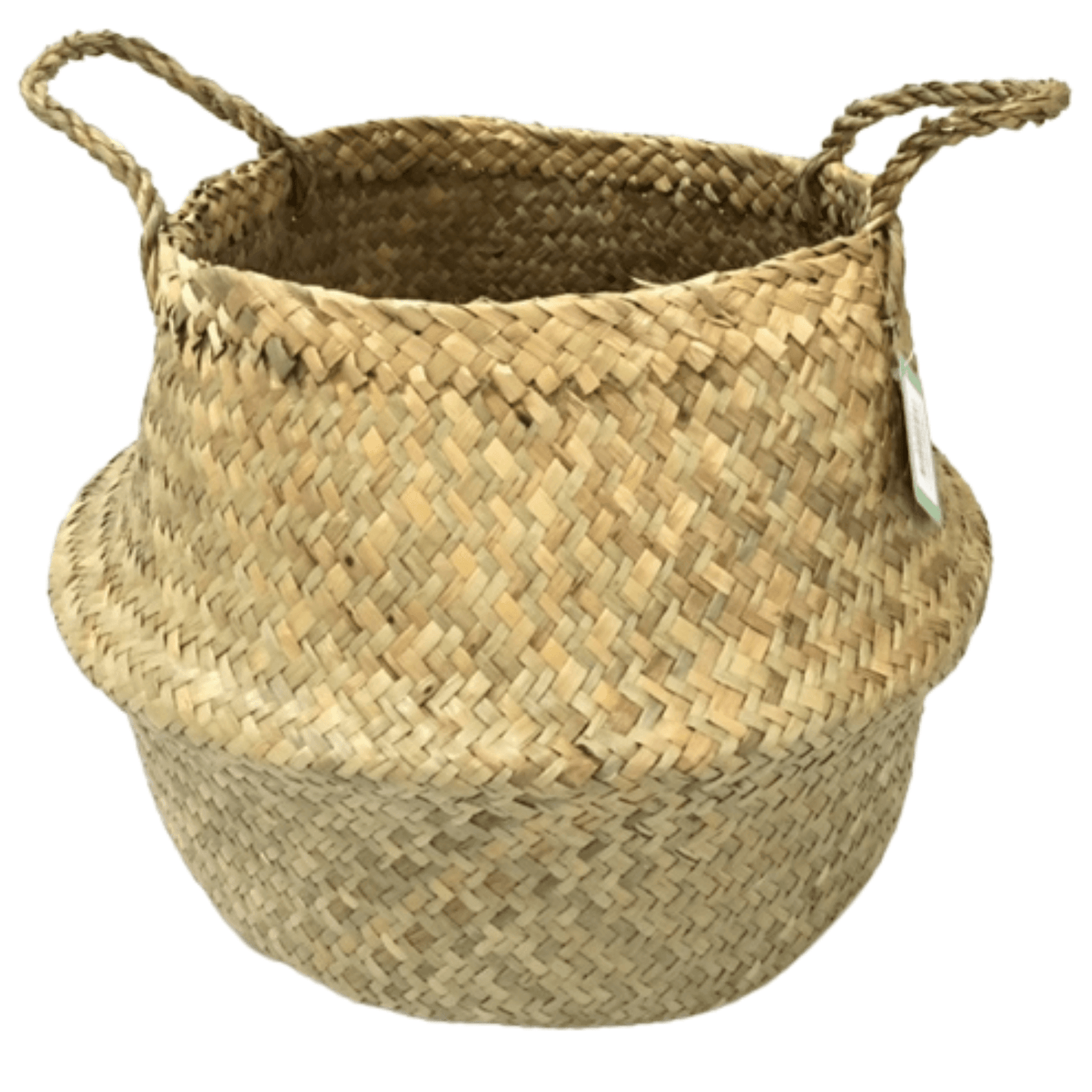 Buy Round Belly Seagrass Small Storage Basket Straw Rattan Home Flower Pot Planter Wicker discounted | Products On Sale Australia