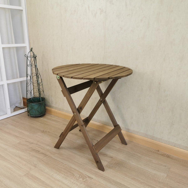 RoundTable Folding Bistro Set Solid Fir Wood Table Garden Outdoor Lounge Products On Sale Australia | Home & Garden > Garden Furniture Category
