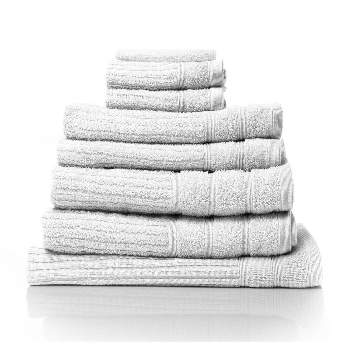 Buy Royal Comfort Eden Egyptian Cotton 600GSM 8 Piece Luxury Bath Towels Set - White discounted | Products On Sale Australia