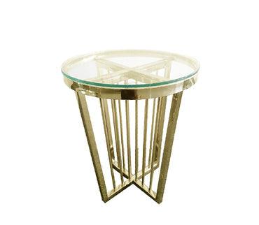 Buy Salina Coffee Table - ClearTop - 45cm Gold discounted | Products On Sale Australia