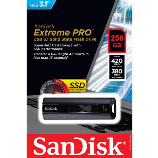 Buy SanDisk 256GB Extreme PRO USB 3.2 Solid State Flash Drive (SDCZ880-256G) discounted | Products On Sale Australia