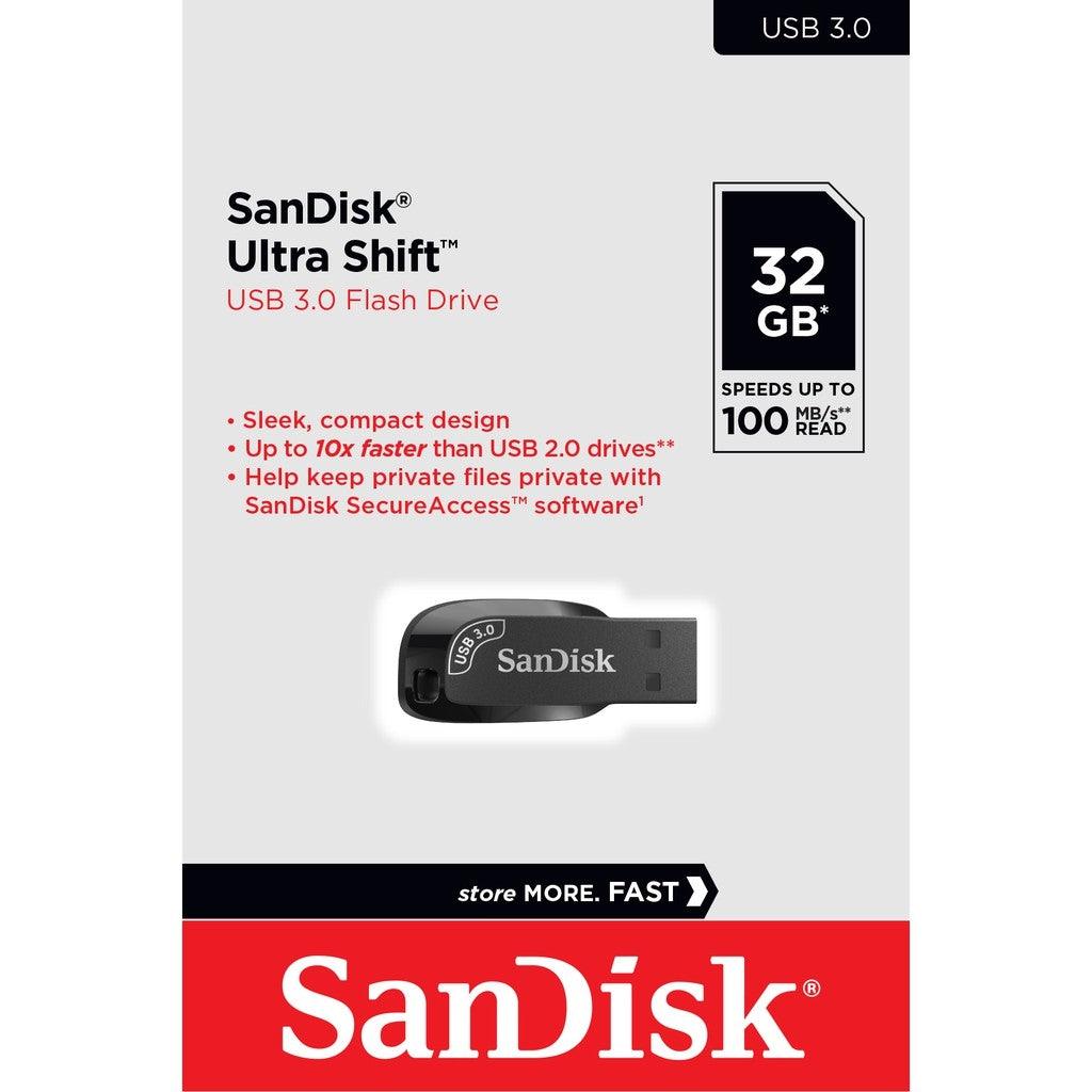 Buy SanDisk 32GB Ultra Shift USB 3.0 Flash Drive SDCZ410-032G-G46 discounted | Products On Sale Australia