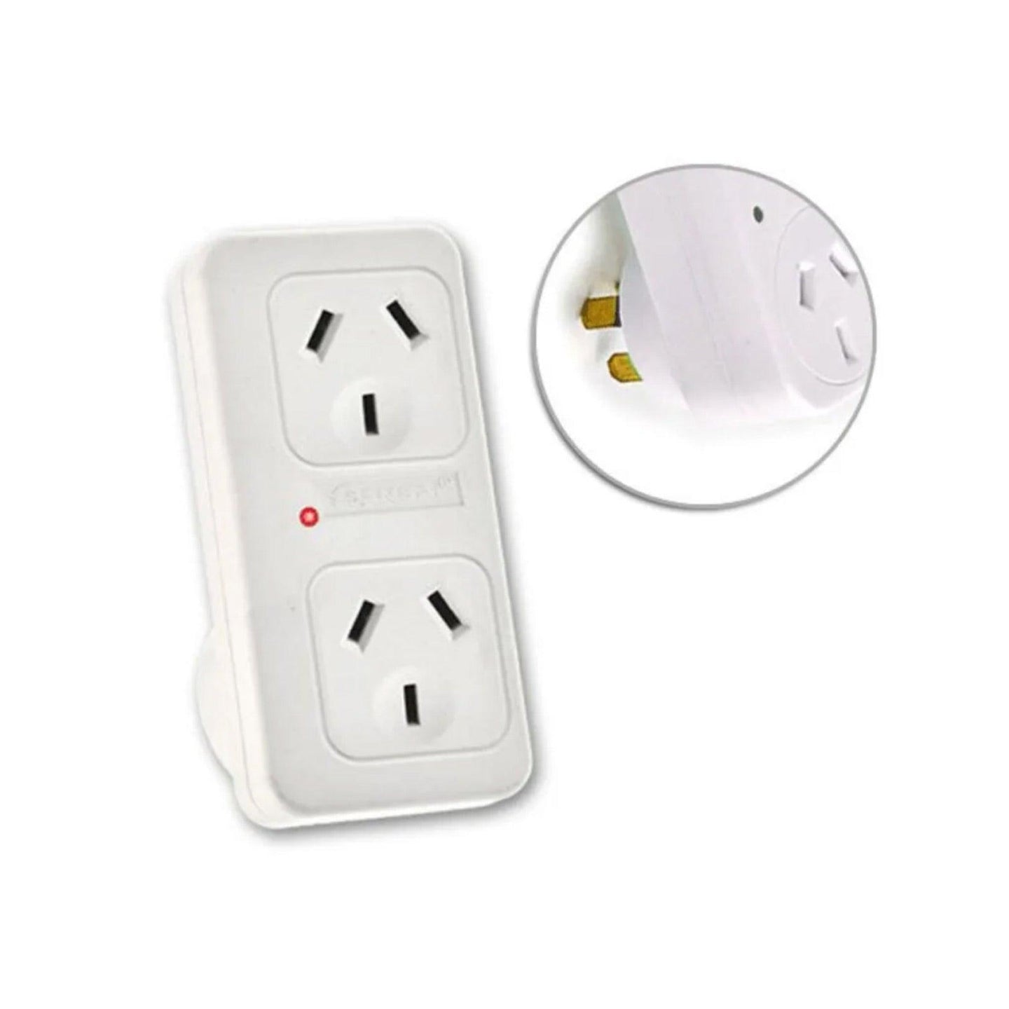 Buy Sansai Power Adaptor Double Vertical discounted | Products On Sale Australia