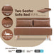 Buy Sarantino 2-Seater Adjustable Sofa Bed Lounge Faux Linen - Brown discounted | Products On Sale Australia