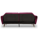 Buy Sarantino Faux Velvet Tufted Sofa Bed Couch Futon - Burgundy discounted | Products On Sale Australia