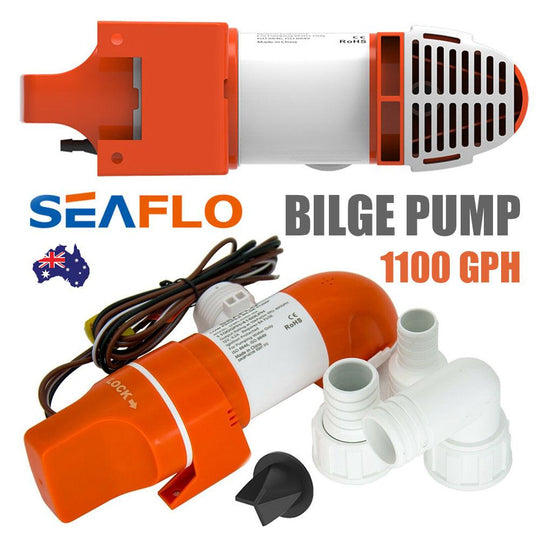 Buy SEAFLO 1100GPH DC12V Automatic Bilge Pump Low Profile Water Pump for Boat Marine SFBP1-G1100-14A discounted | Products On Sale Australia