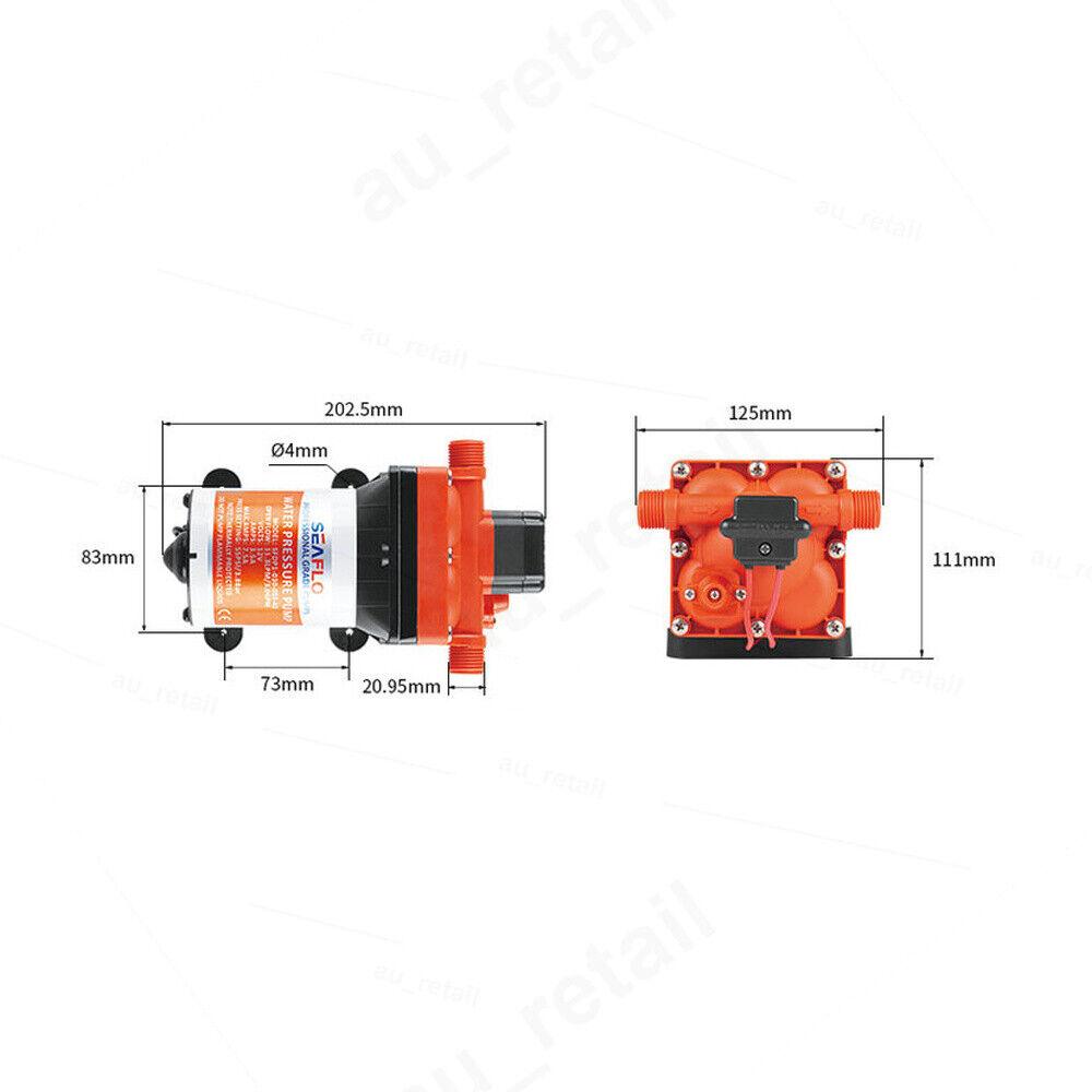 Buy Seaflo 55PSI Pressure 12V Water Pump 11.3LPM For Caravan RV Boat Camper Trailer discounted | Products On Sale Australia