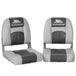 Buy Seamanship 2X Folding Boat Seats Marine Swivel Low Back 10cm Padding Charcoal discounted | Products On Sale Australia