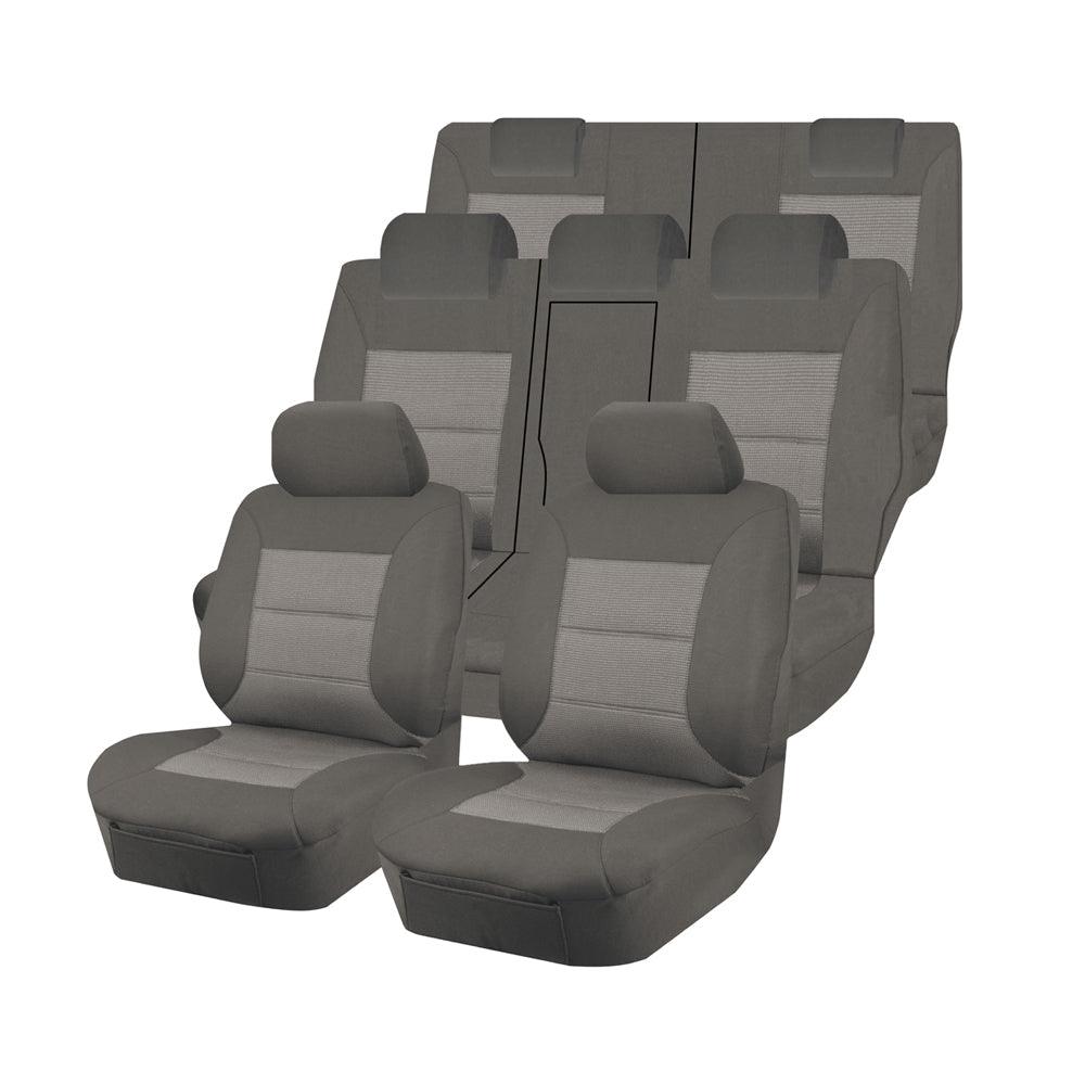 Buy Seat Covers for MITSUBISHI OUTLANDER ZJ.ZK.ZL SERIES 11/2012 - 07/2021 4X4 SUV/WAGON 7 SEATERS FMR GREY PREMIUM discounted | Products On Sale Australia