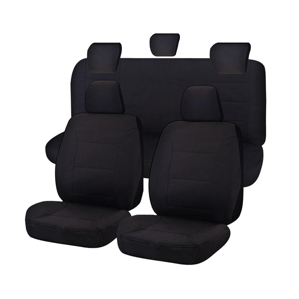 Buy Seat Covers for TOYOTA HILUX SR - SR5 4X4 KUN26R - GGN25R 04/2005 - 06/2015 S DUAL CAB UTILITY FR BLACK CHALLENGER discounted | Products On Sale Australia