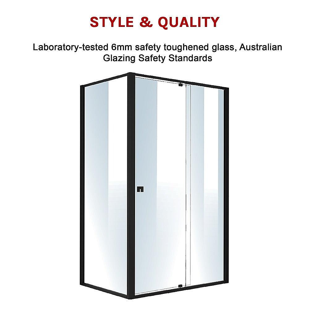 Buy Semi Frameless Shower Screen (114~122)x 195cm & (77~80)x 195cm Side AS/NZS Glass discounted | Products On Sale Australia