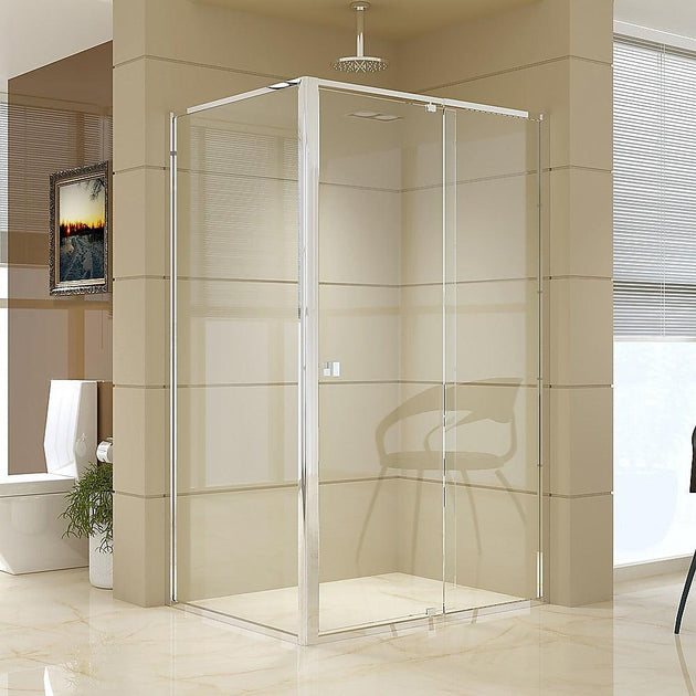 Semi Frameless Shower Screen (114~122)x 195cm & (89~92)x 195cm Side AS/NZS Glass Products On Sale Australia | Furniture > Bathroom Category