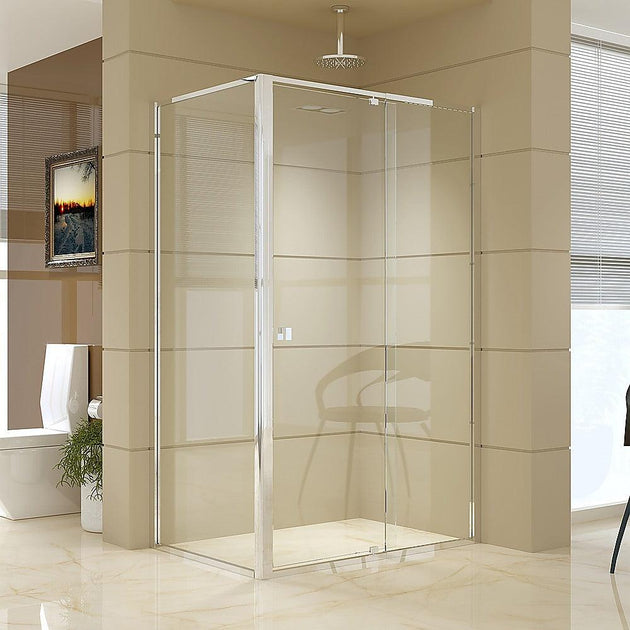 Semi Frameless Shower Screen (114~122)x 195cm & (98~101)x195cm Side AS/NZS Glass Products On Sale Australia | Furniture > Bathroom Category