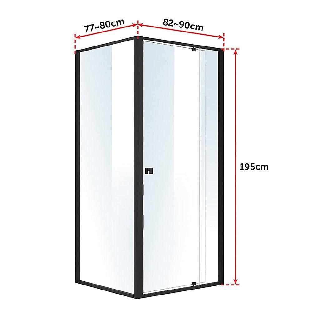 Buy Semi Frameless Shower Screen (82~90)x 195cm & (77~80)x 195cm Side AS/NZS Glass discounted | Products On Sale Australia