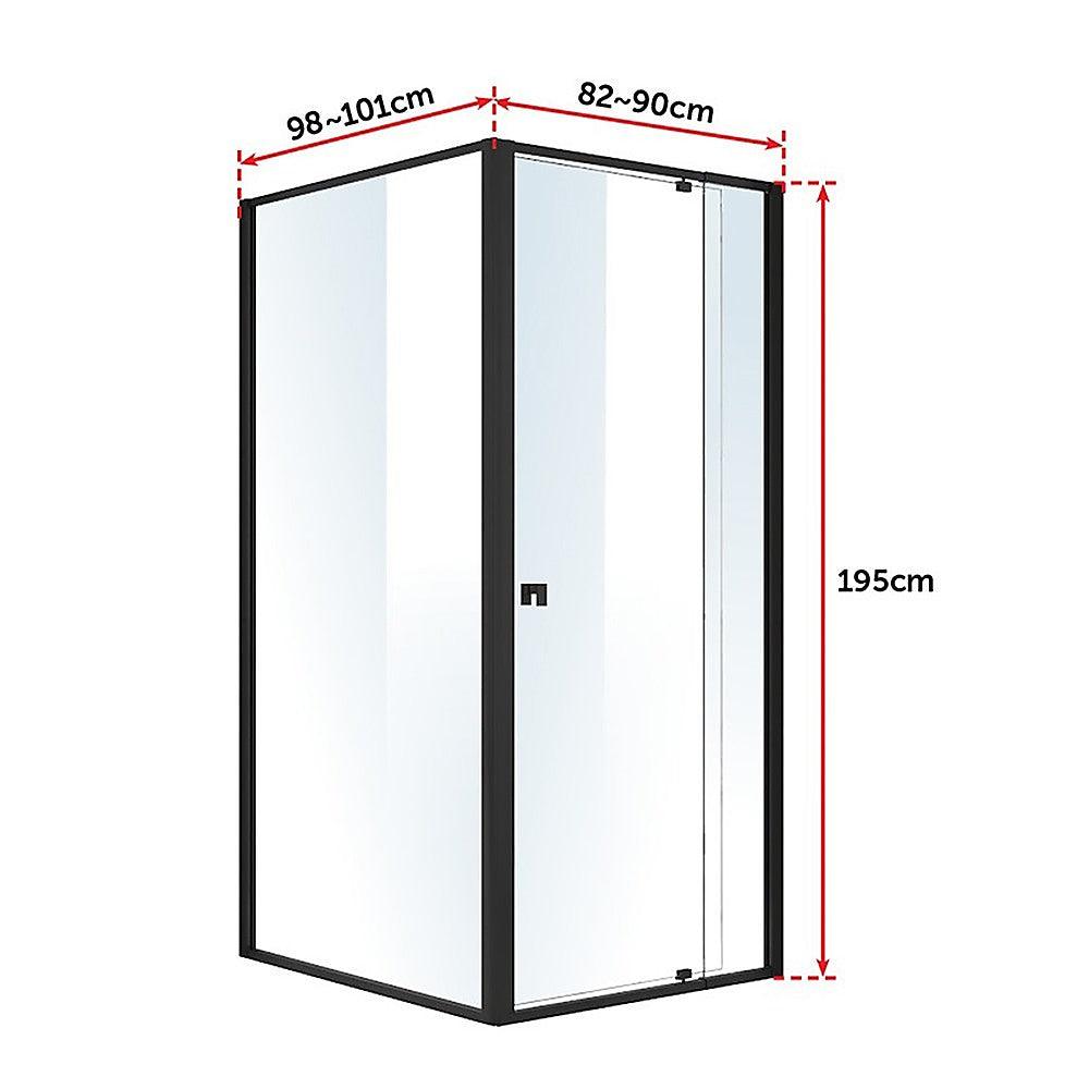 Buy Semi Frameless Shower Screen (82~90)x 195cm & (98~101)x 195cm Side AS/NZS Glass discounted | Products On Sale Australia