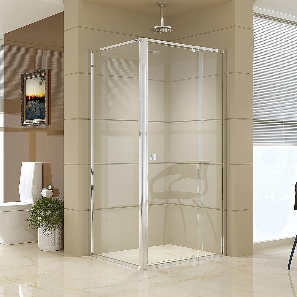 Buy Semi Frameless Shower Screen (98~106)x 195cm & (77~80)x 195cm Side AS/NZS Glass discounted | Products On Sale Australia