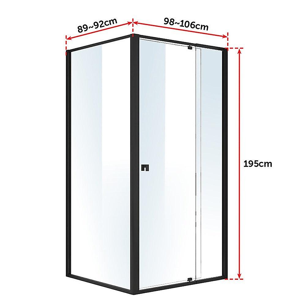 Buy Semi Frameless Shower Screen (98~106)x 195cm & (89~92)x 195cm Side AS/NZS Glass discounted | Products On Sale Australia