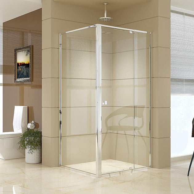 Buy Semi Frameless Shower Screen (98~106)x 195cm & (89~92)x 195cm Side AS/NZS Glass | Products On Sale Australia