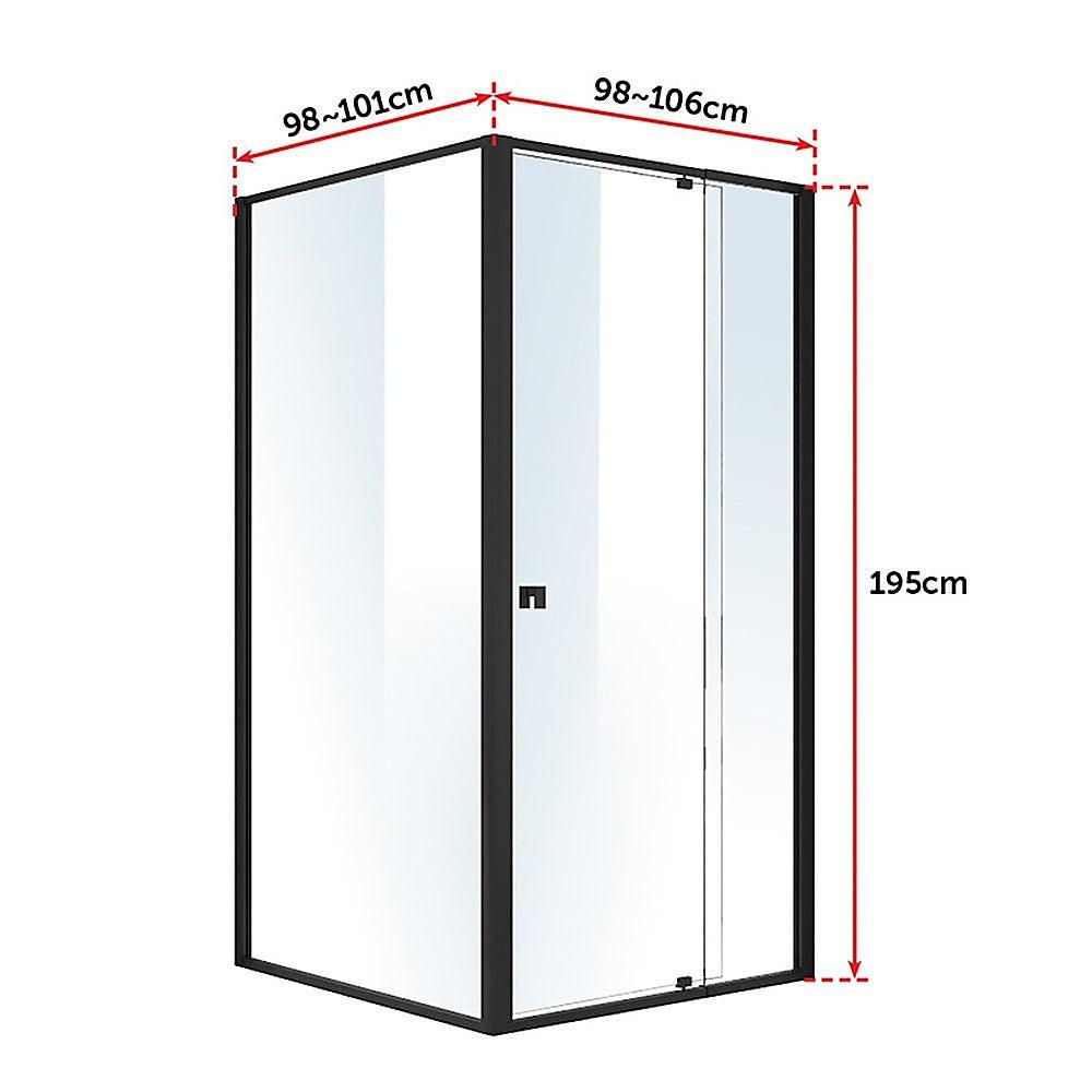 Buy Semi Frameless Shower Screen (98~106)x 195cm & (98~101)x 195cm Side AS/NZS Glass discounted | Products On Sale Australia