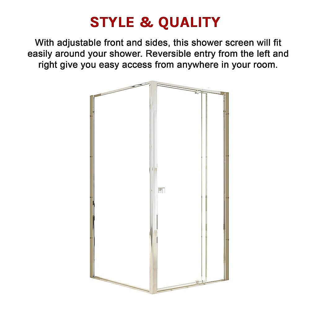 Buy Semi Frameless Shower Screen (98~106)x 195cm & (98~101)x 195cm Side AS/NZS Glass discounted | Products On Sale Australia