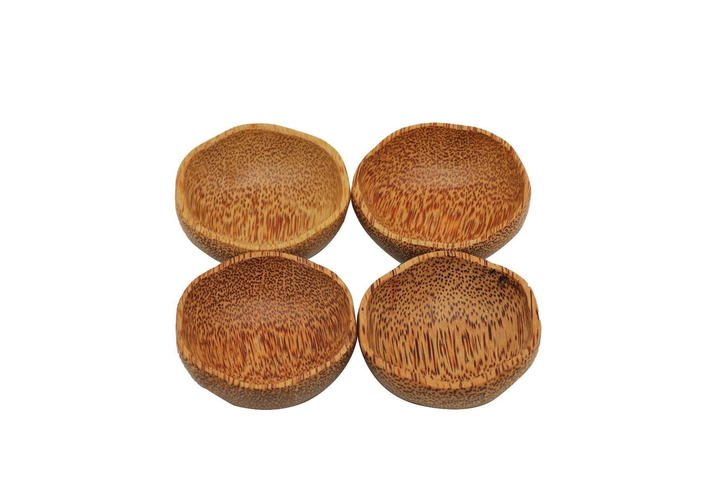 Buy Set of 4 Coconut Wooden Plum Bowl 15cm Natural discounted | Products On Sale Australia