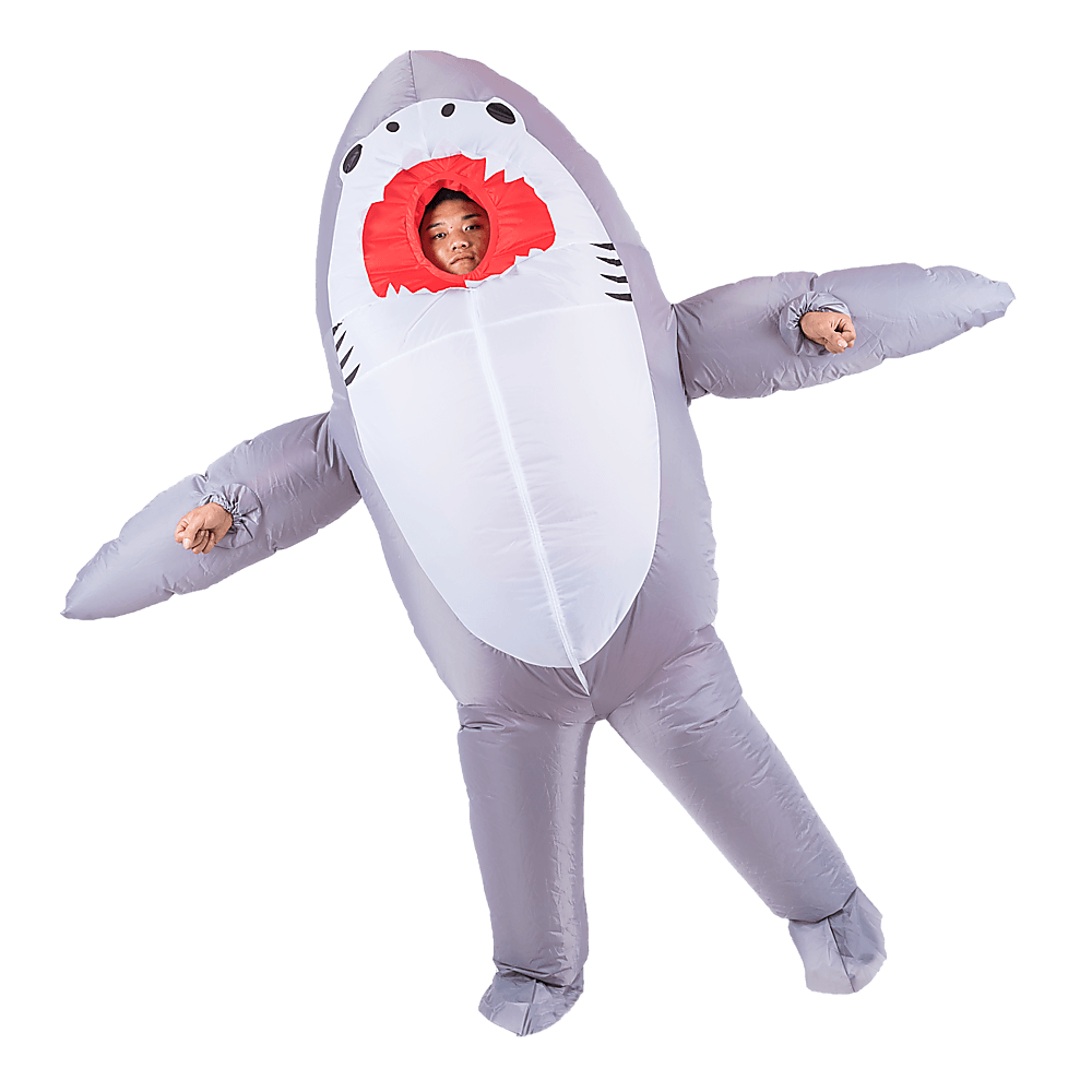 Buy Shark Fancy Dress Fan Inflatable Costume Suit discounted | Products On Sale Australia