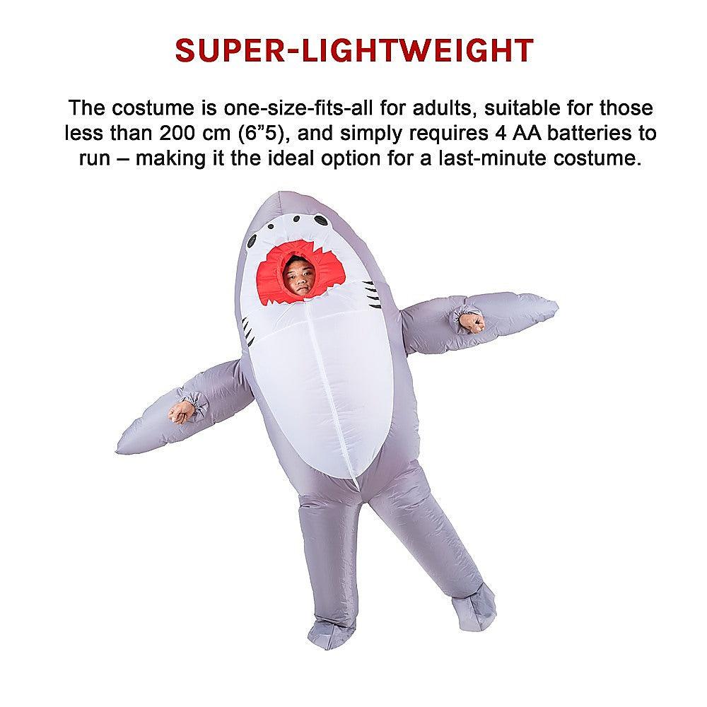 Buy Shark Fancy Dress Fan Inflatable Costume Suit discounted | Products On Sale Australia