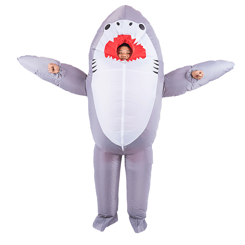 Buy Shark Fancy Dress Fan Inflatable Costume Suit discounted | Products On Sale Australia