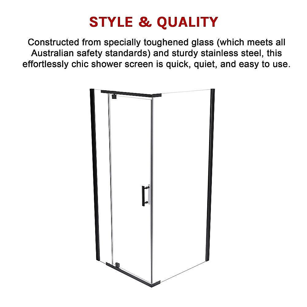 Buy Shower Screen 1000x900x1900mm Framed Safety Glass Pivot Door By Della Francesca discounted | Products On Sale Australia