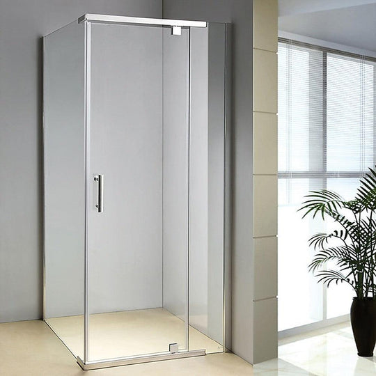 Buy Shower Screen 900x800x1900mm Framed Safety Glass Pivot Door By Della Francesca discounted | Products On Sale Australia