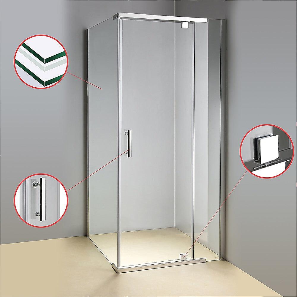 Buy Shower Screen 900x900x1900mm Framed Safety Glass Pivot Door By Della Francesca discounted | Products On Sale Australia