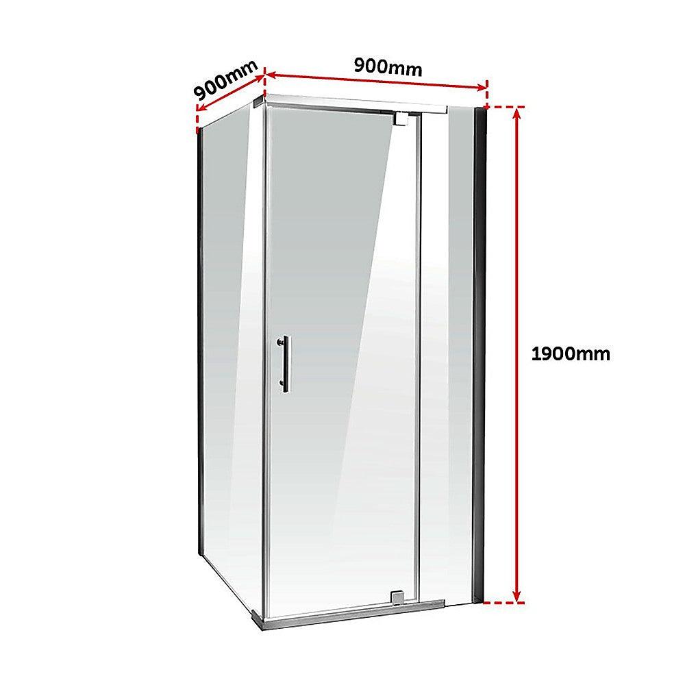 Buy Shower Screen 900x900x1900mm Framed Safety Glass Pivot Door By Della Francesca discounted | Products On Sale Australia