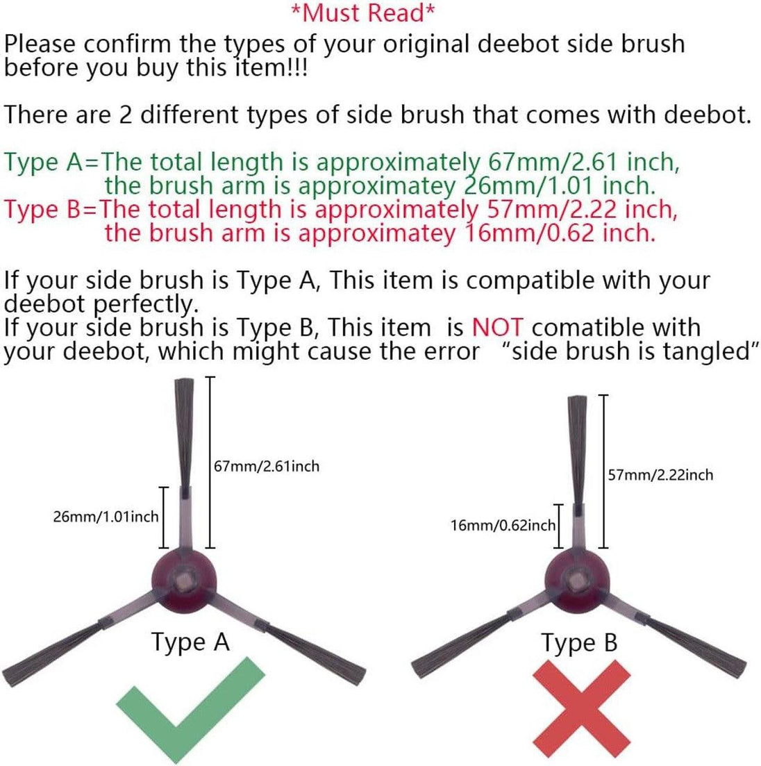 Buy Side Brush Value Pack For Ecovacs Deebot 700/750/920/950/T5/N8/T8/T9/NEO/X1/T20 discounted | Products On Sale Australia