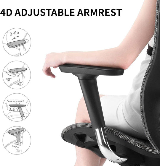 Buy Sihoo Ergonomic Office Chair V1 4D Adjustable High-Back Breathable With Footrest And Lumbar Support Grey discounted | Products On Sale Australia