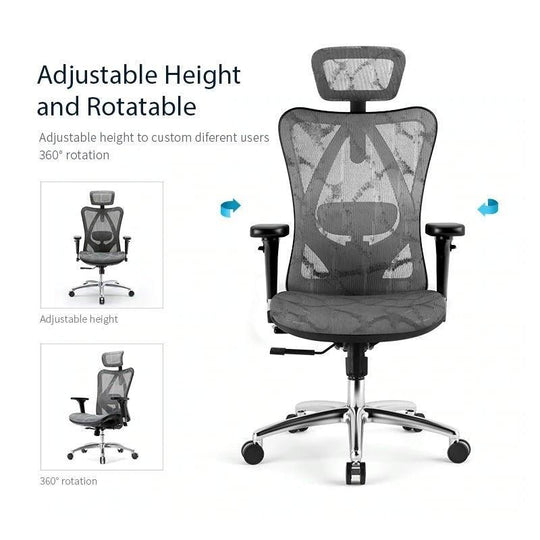 Buy Sihoo M57 Ergonomic Office Chair, Computer Chair Desk Chair High Back Chair Breathable,3D Armrest and Lumbar Support Black with Footrest discounted | Products On Sale Australia