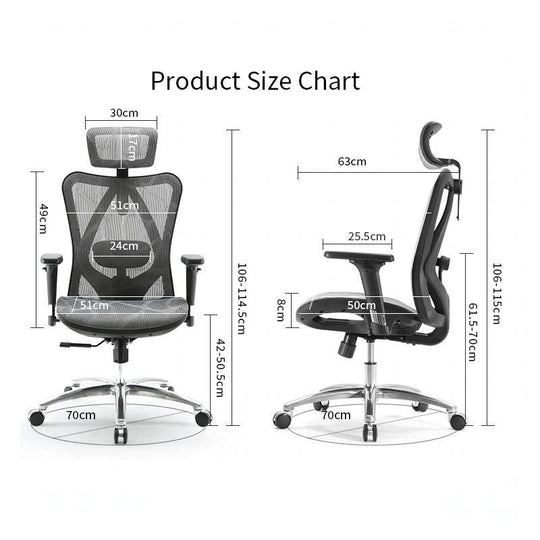 Buy Sihoo M57 Ergonomic Office Chair, Computer Chair Desk Chair High Back Chair Breathable,3D Armrest and Lumbar Support Black with Footrest discounted | Products On Sale Australia