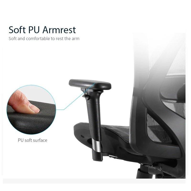 Buy Sihoo M57 Ergonomic Office Chair, Computer Chair Desk Chair High Back Chair Breathable,3D Armrest and Lumbar Support Black with Footrest discounted | Products On Sale Australia